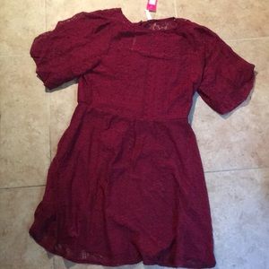 Cute burgundy lace dress